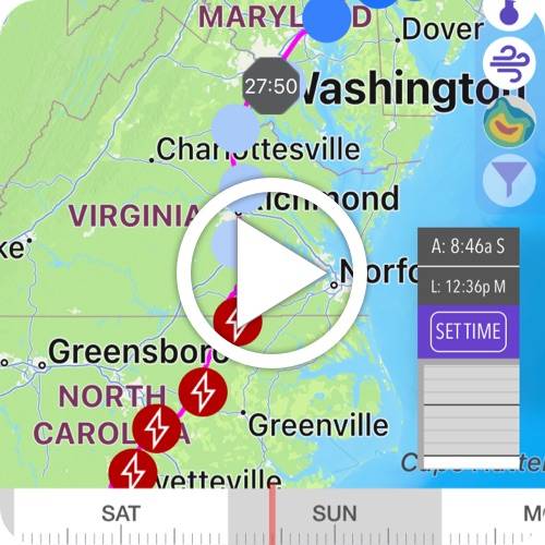Adding a stop interactively on the Drive Weather map